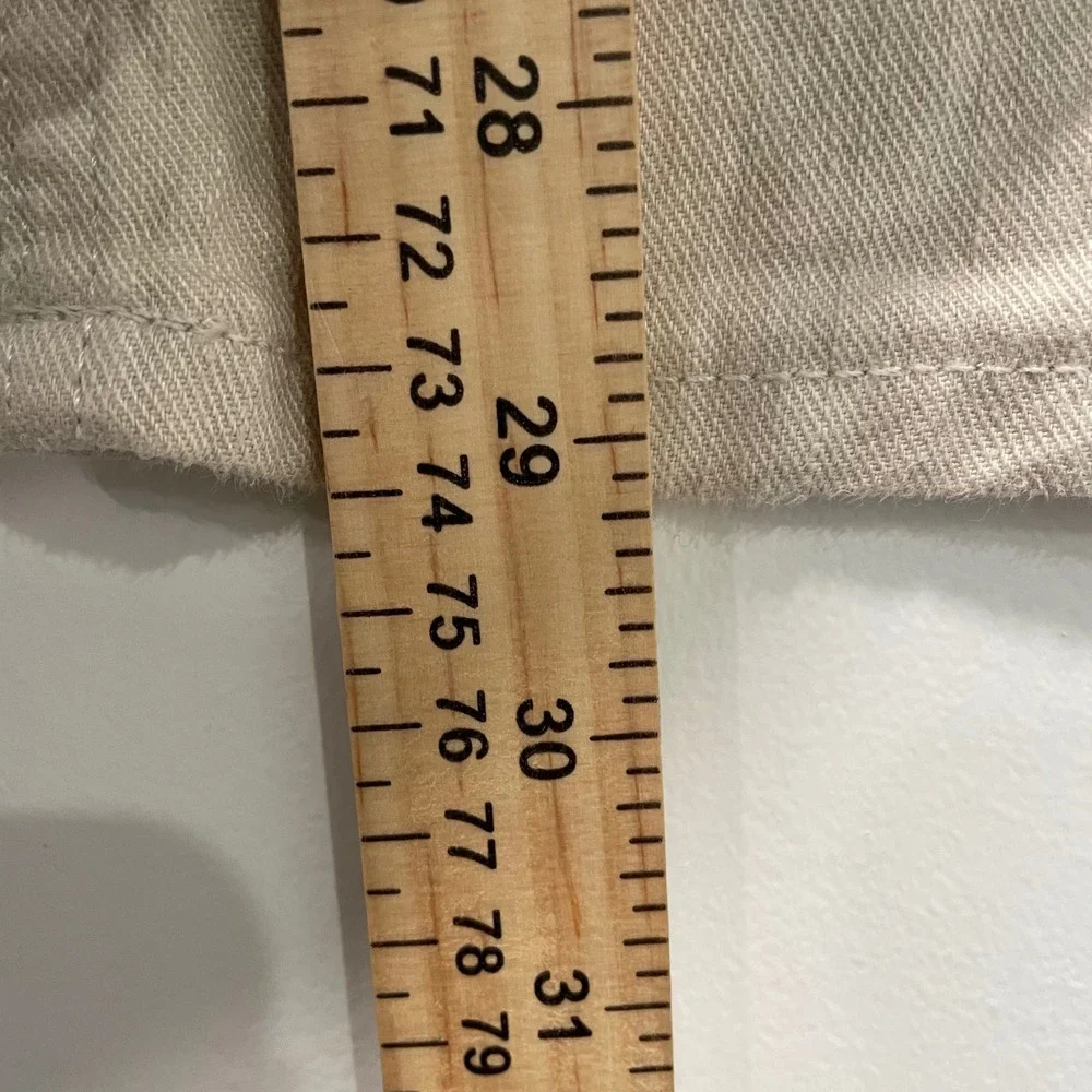 Banana Republic Mens Oatmeal Beige Linen Blend Slim Straight Pants 30x29